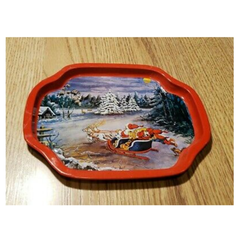 Vintage Santa Claus Plate Christmas